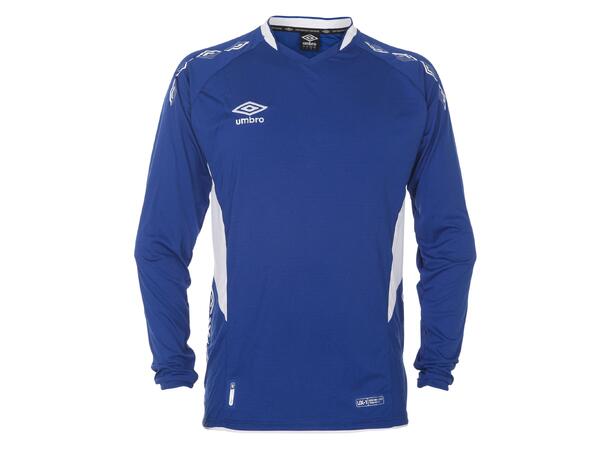 UMBRO UX-1 Jersey LS jr Blå/Hvit 116 Flott langermet spillertrøye 
